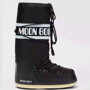 Moon Boot Black and White Winter Boots